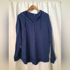 Women's Long Sleeve Pullover Hooded Sweater Size 2XL